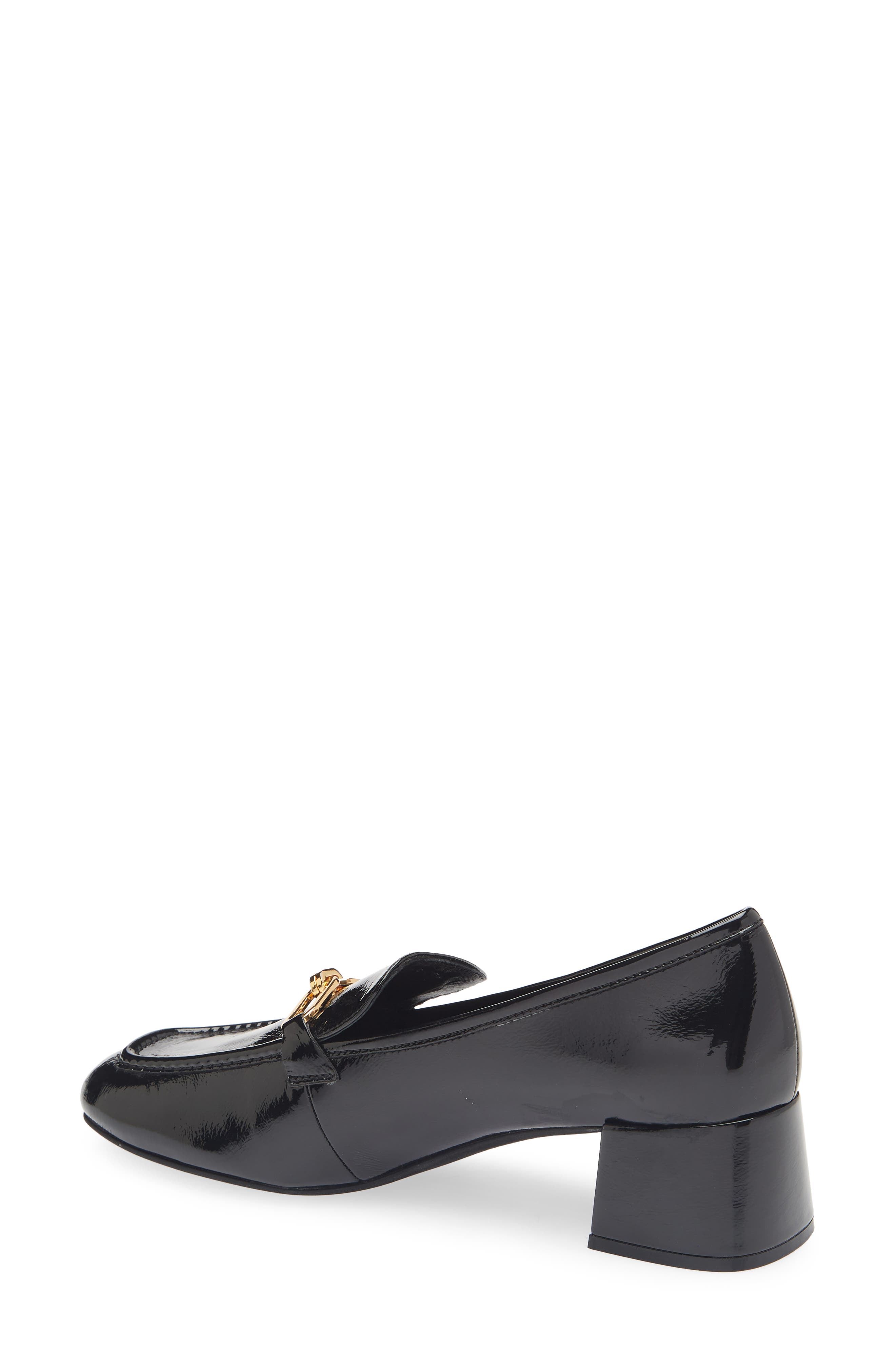 Jeffrey Campbell Archive Block Heel Pump, Alternate, color, Black Crinkle Patent Gold