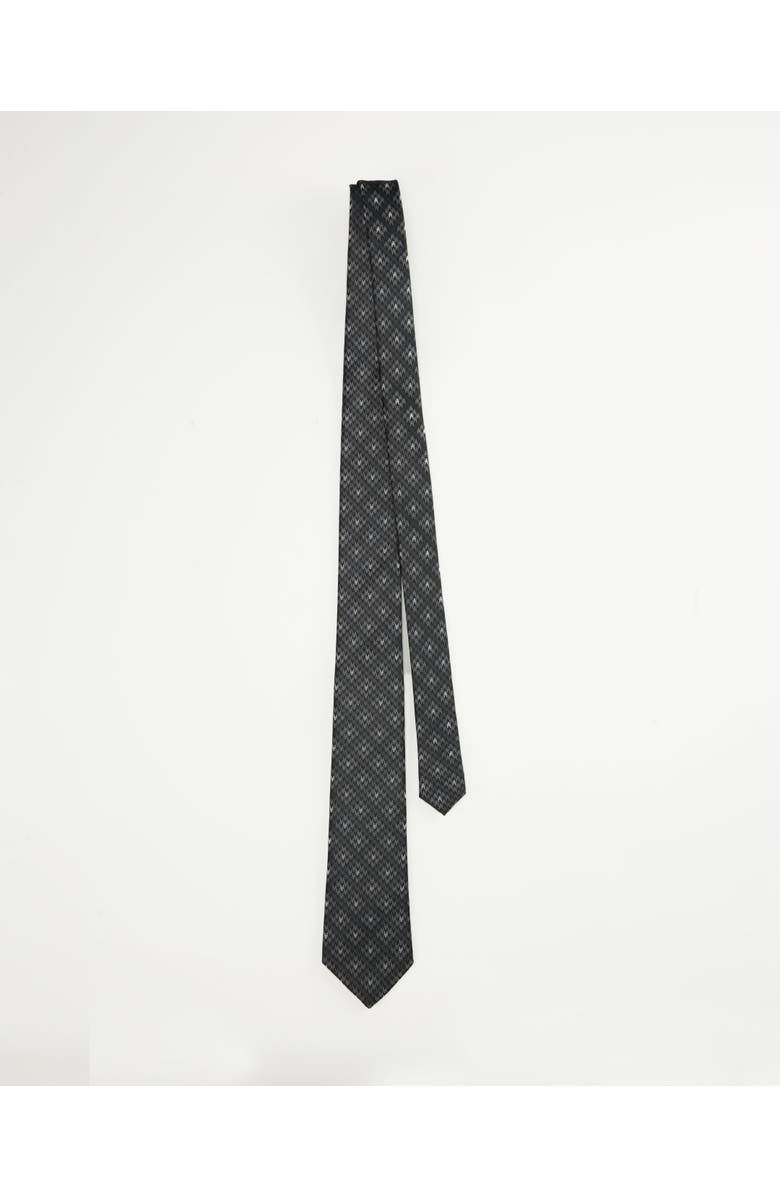 Knottery & Co Houndstooth Mosaic Silk Jacquard Tie, Alternate, color, Charcoal
