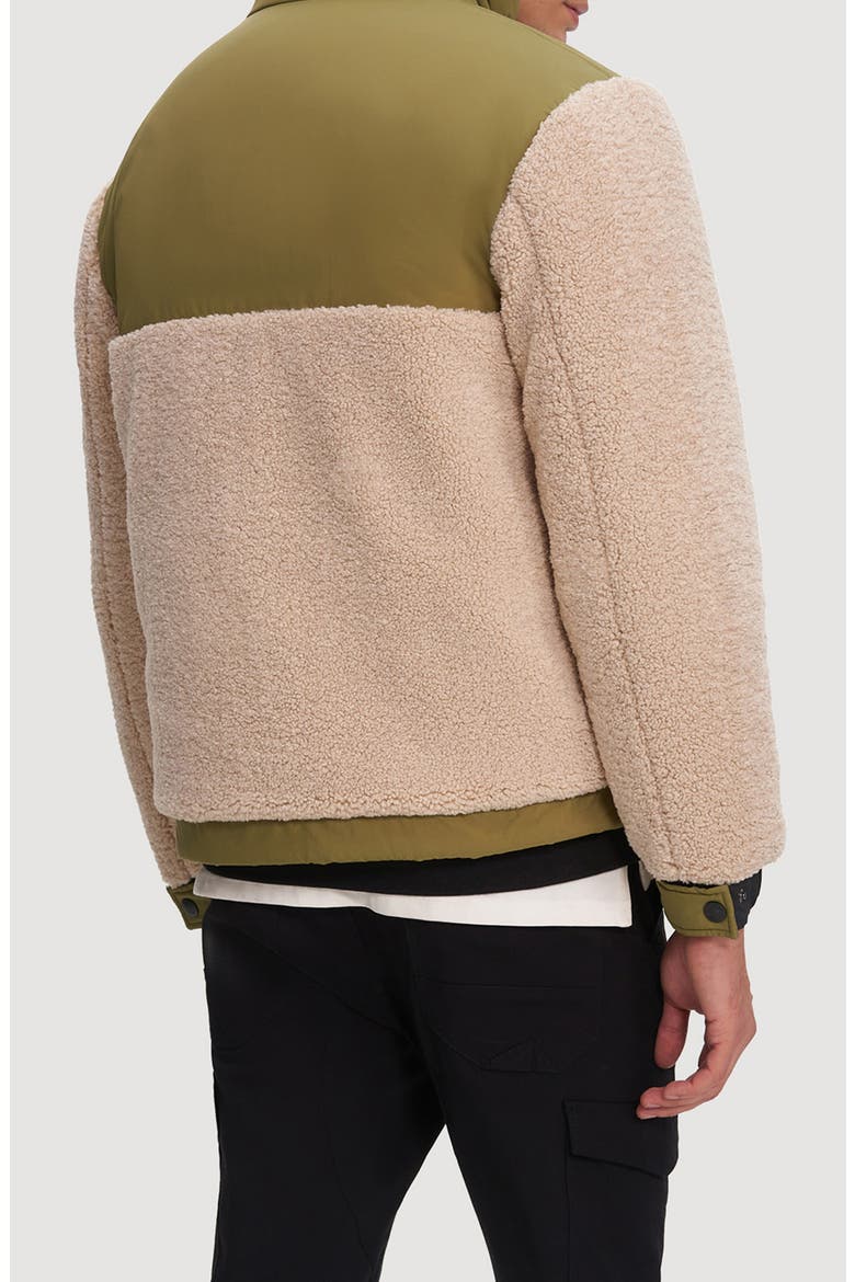 Lukaz Faux Shearling Trim Puffer Jacket, Alternate, color, OAT/ MOSS