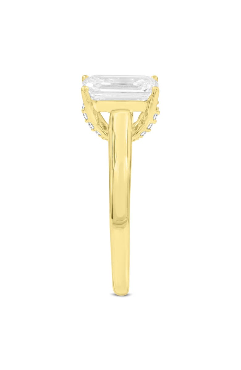 LuvMyJewelry Narine 14K Yellow Gold Emerald Cut Lab Grown Diamond Hidden Halo Engagement Ring - 2.15 Ct, Alternate, color, 14K Yellow Gold