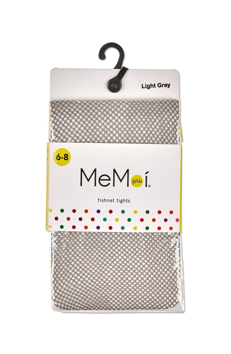 MeMoi Kid's Mini-net Fishnet Tights, Alternate, color, Light Gray