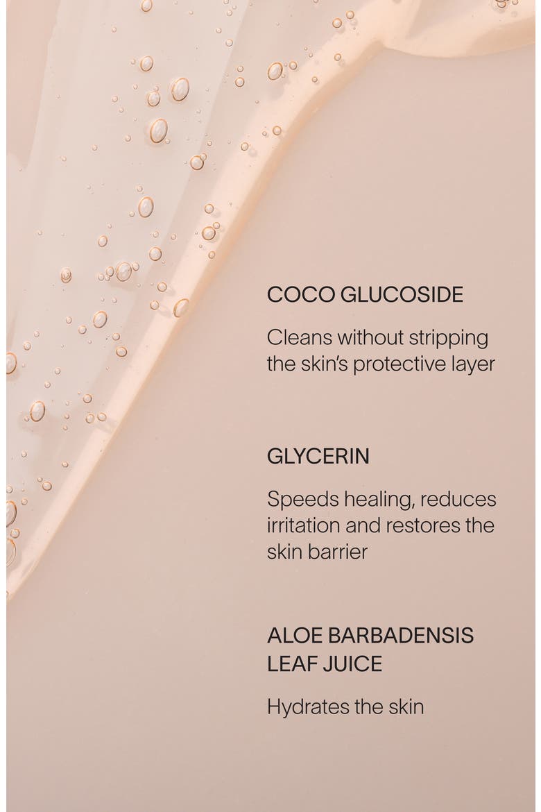 Aloe + Glycerin Gentle Gel Face Wash, Alternate, color, WHITE