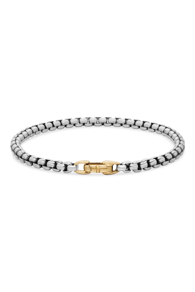 Bel Aire Collection® Sterling Silver Bracelet with 14K Yellow Gold, 4mm, Alternate, color, SILVER/ GOLD