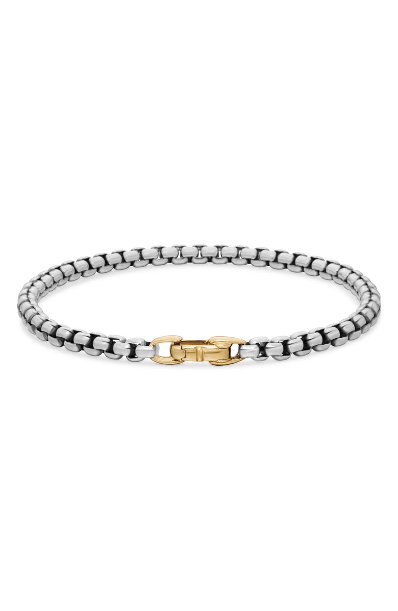 David Yurman Bel Aire Collection<sup>®</sup> Sterling Silver Bracelet with 14K Yellow Gold, 4mm, Alternate, color, Silver