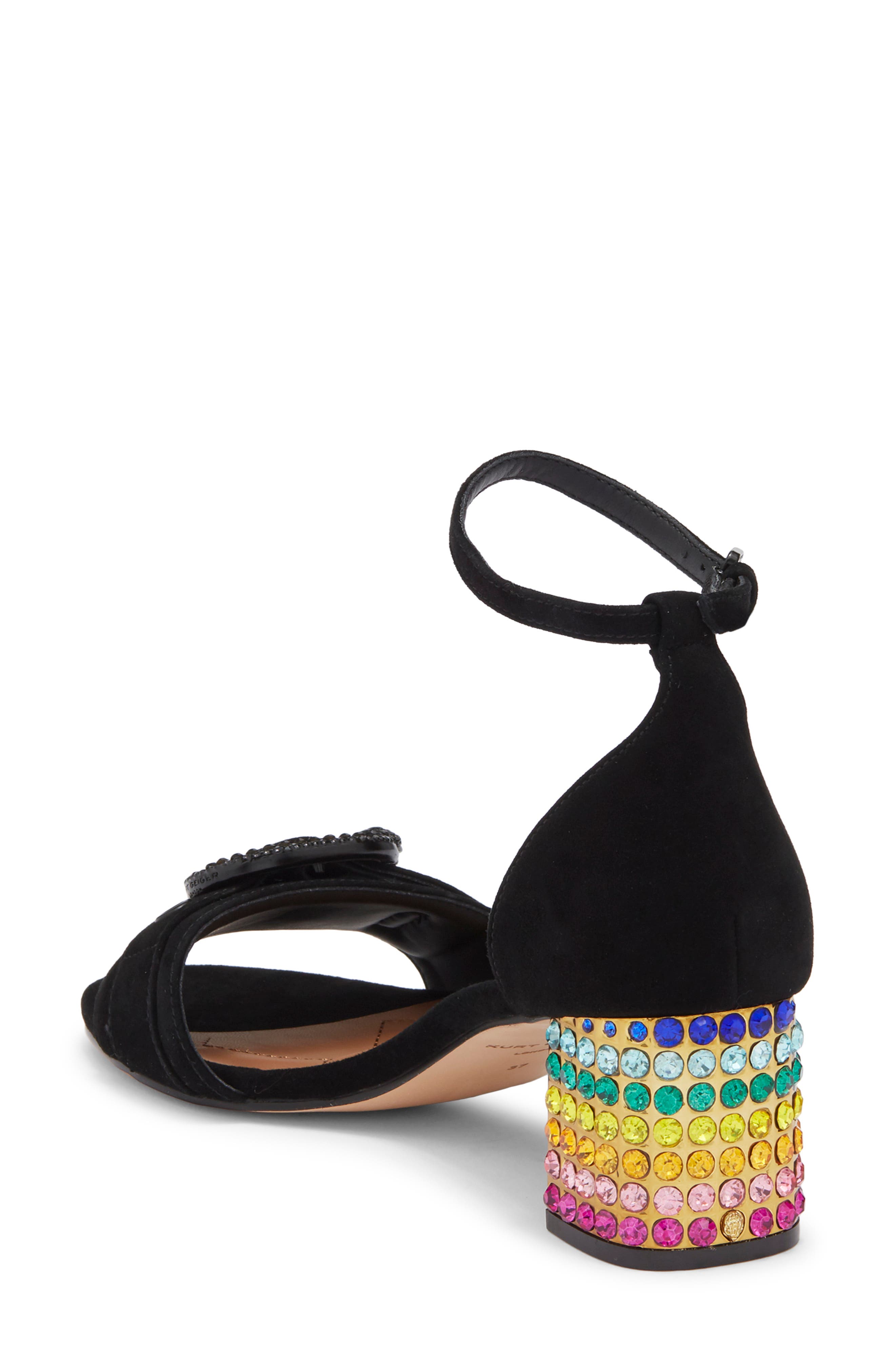 Kurt Geiger London Mayfair Eagle Crystal Heel Sandal, Alternate, color, 