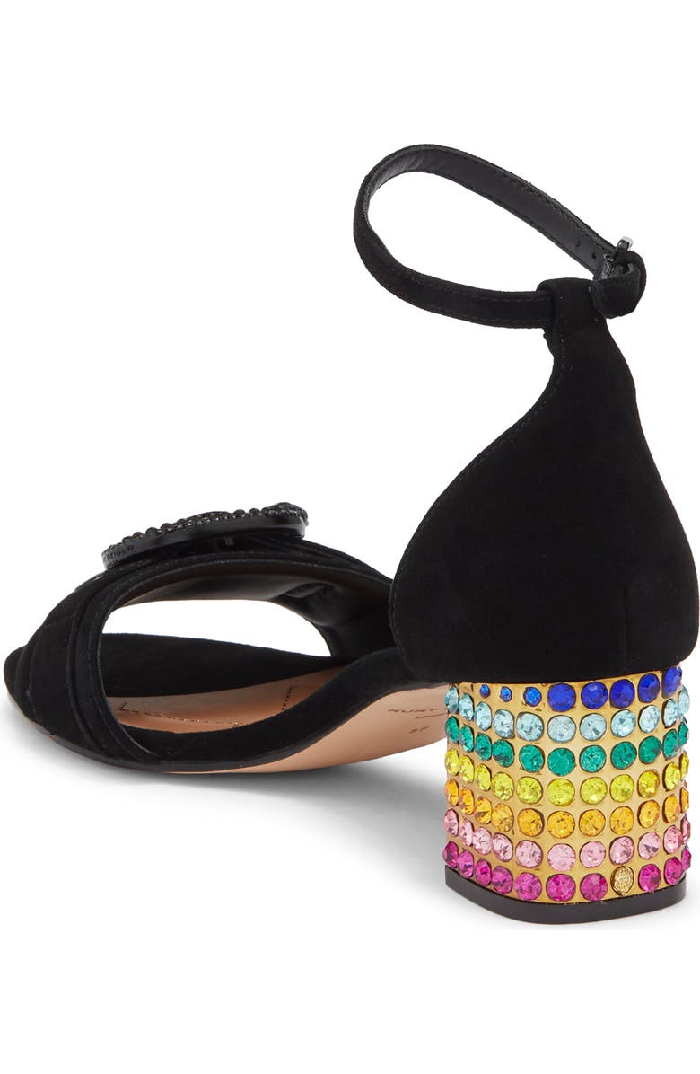 Kurt Geiger London Mayfair Eagle Crystal Heel Sandal, Alternate, color,