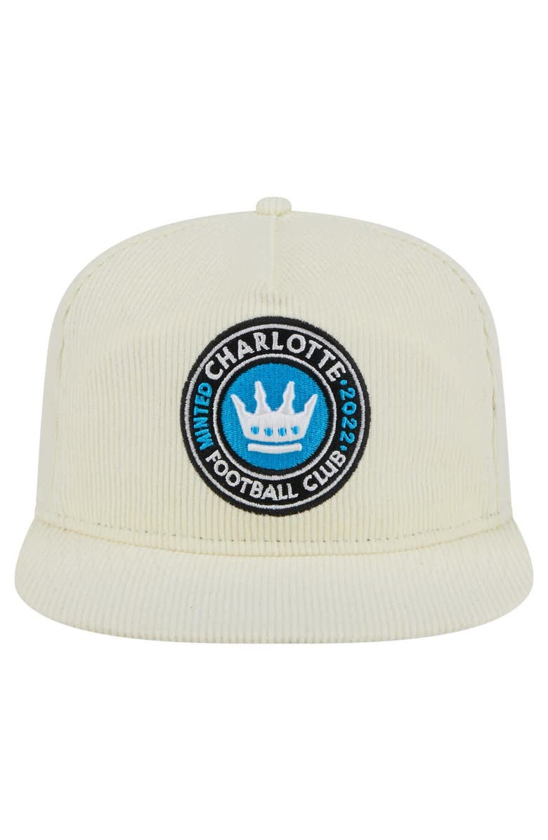 New Era Men's New Era Cream Charlotte FC 2025 Kickoff Snapback Golfer Hat, Alternate, color, Cream