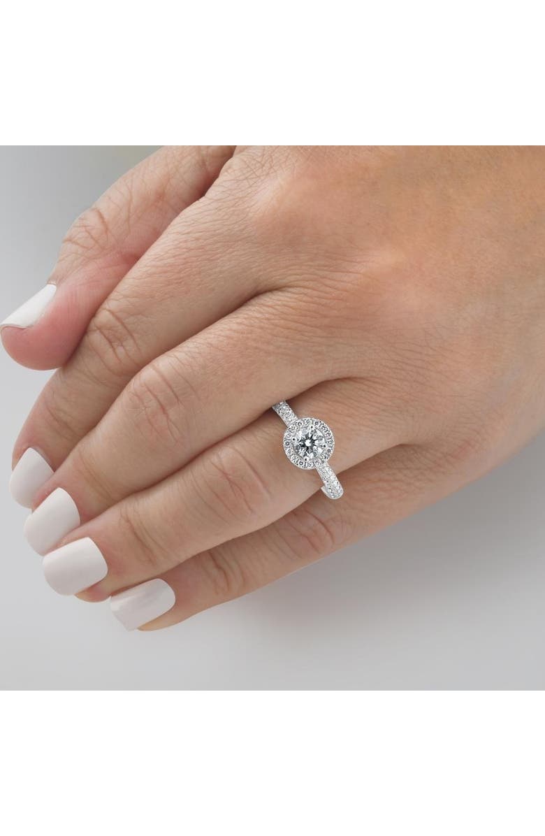 Bliss Diamond 1Ct Halo Diamond Accent Ring Gold Lab Grown, Alternate, color,