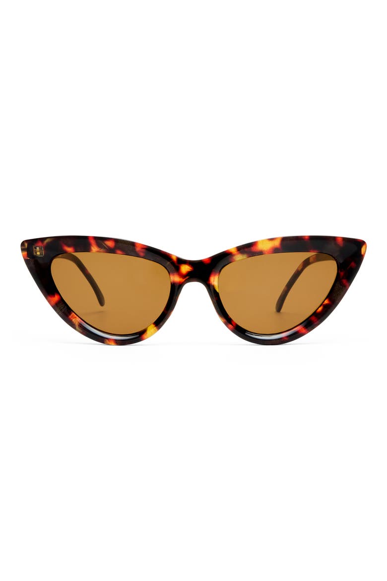 Realm Cat Eye Sunglasses, Main, color, AMBER TORT / BROWN MONO