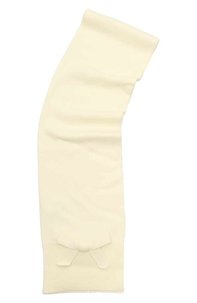 Kate Spade New York bow trim scarf, Alternate, color, Cream