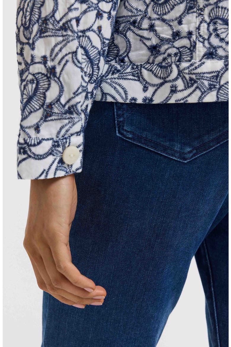 Thelma Cotton Eyelet Jacket, Alternate, color, WHITE/NAVY