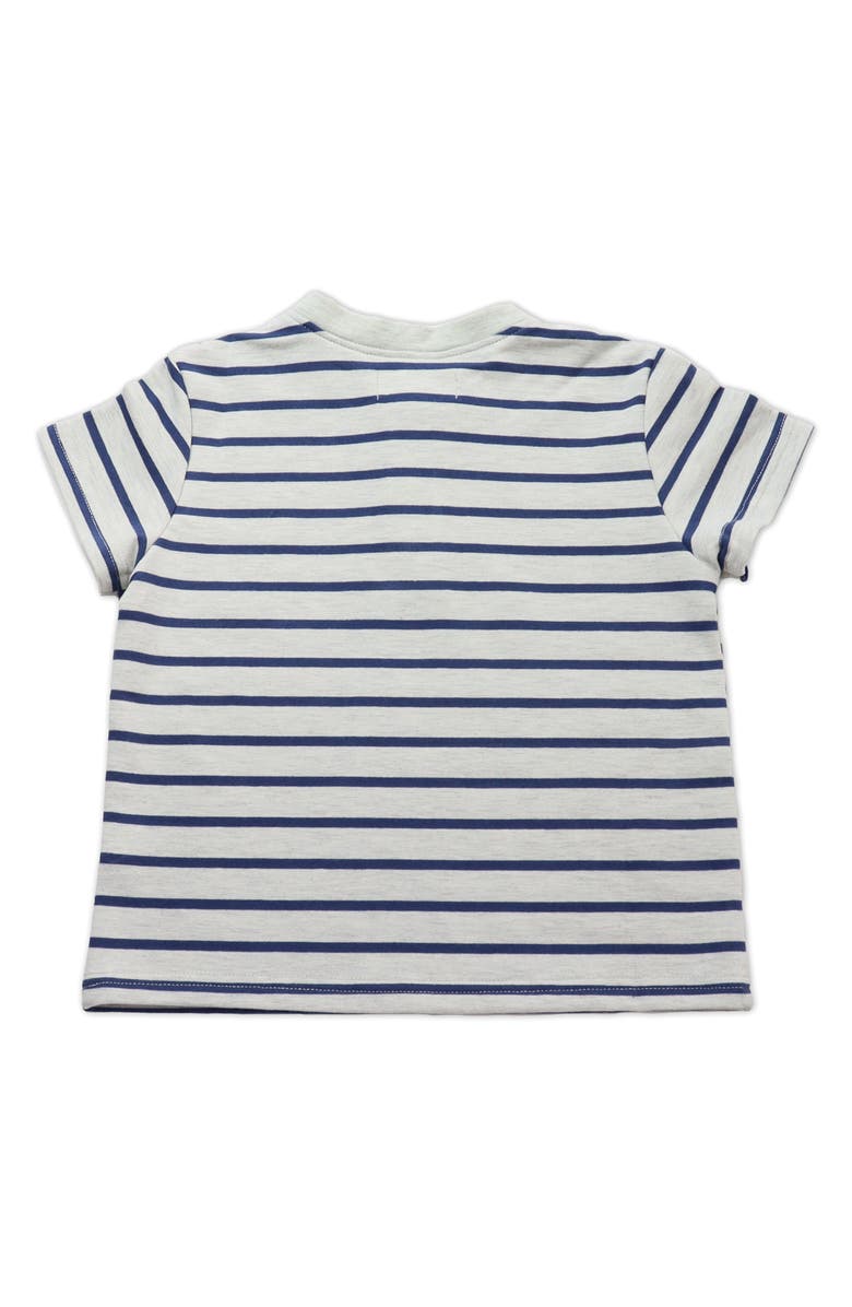 THOUGHTFULLY HOODED Stripe Short Sleeve Henley & Two Hoods Set, Alternate, color,