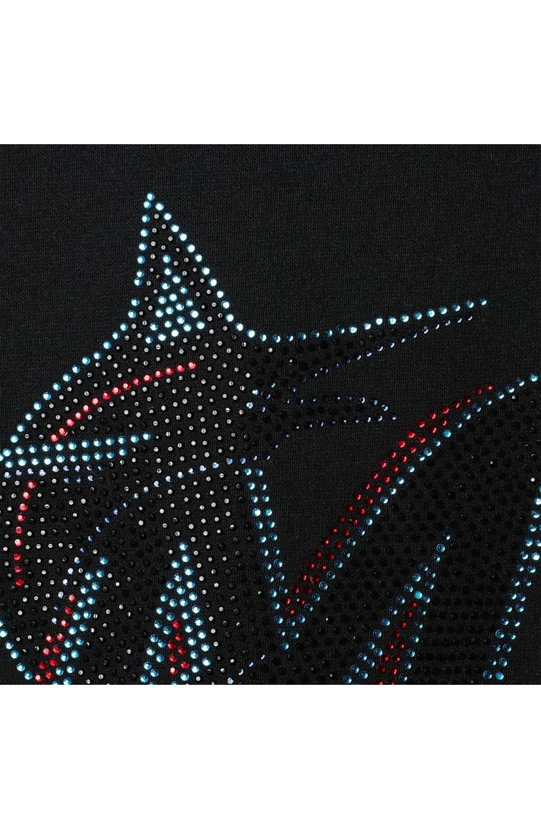 DKNY SPORT Women's DKNY Sport Black Miami Marlins Carrie Pullover Sweatshirt, Alternate, color, Black