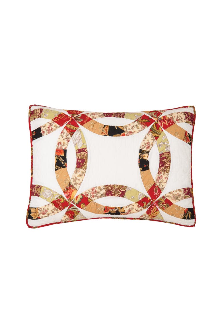 Colleen's Wed Ring Std Pillow Sham, Main, color, Red