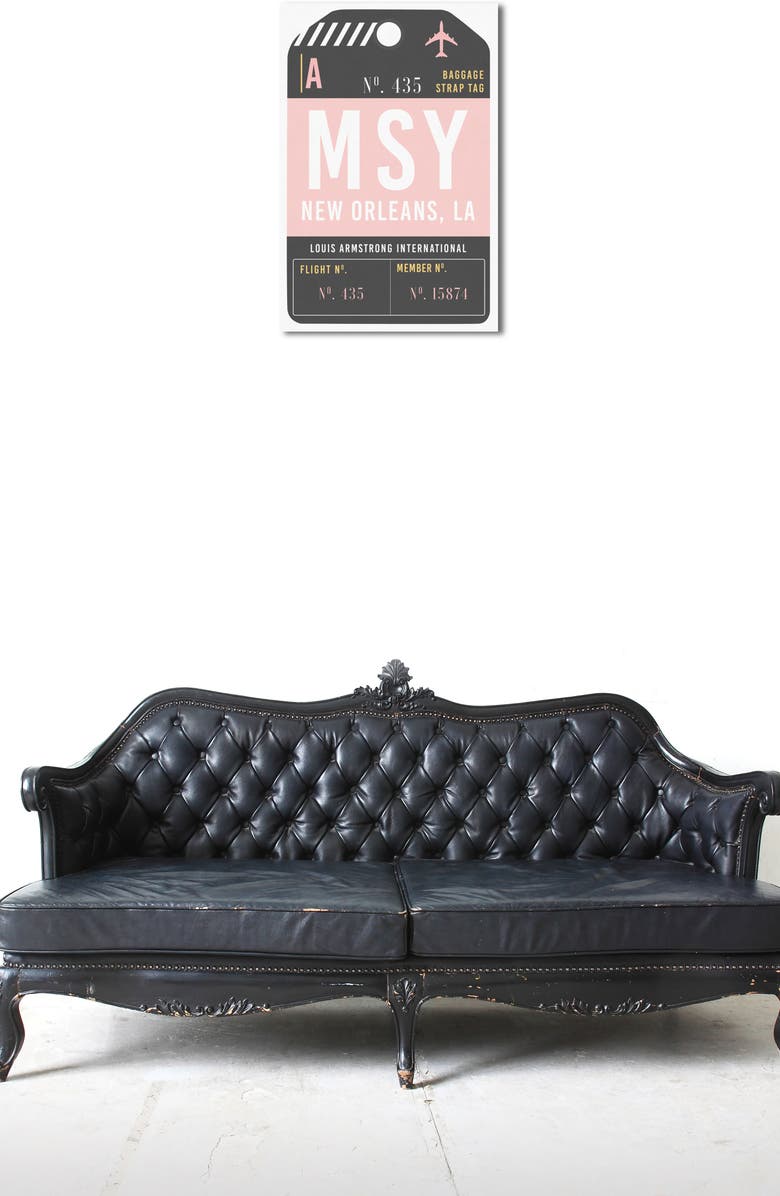 Oliver Gal New Orleans Luggage Tag Wall Art, Alternate, color, 