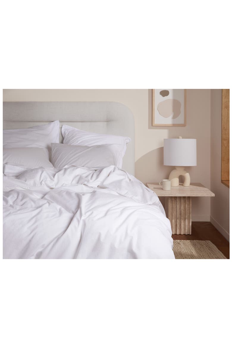 Brushed Cotton Sheet Set, Alternate, color, WHITE