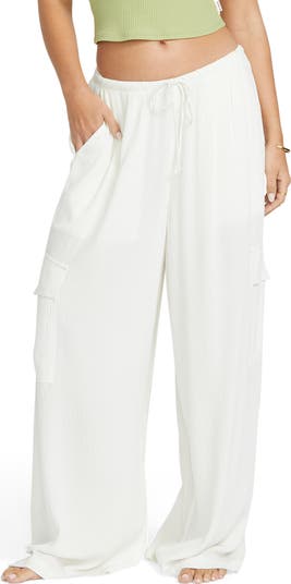 Beach Babe Cargo Wide Leg Cover-Up Pants