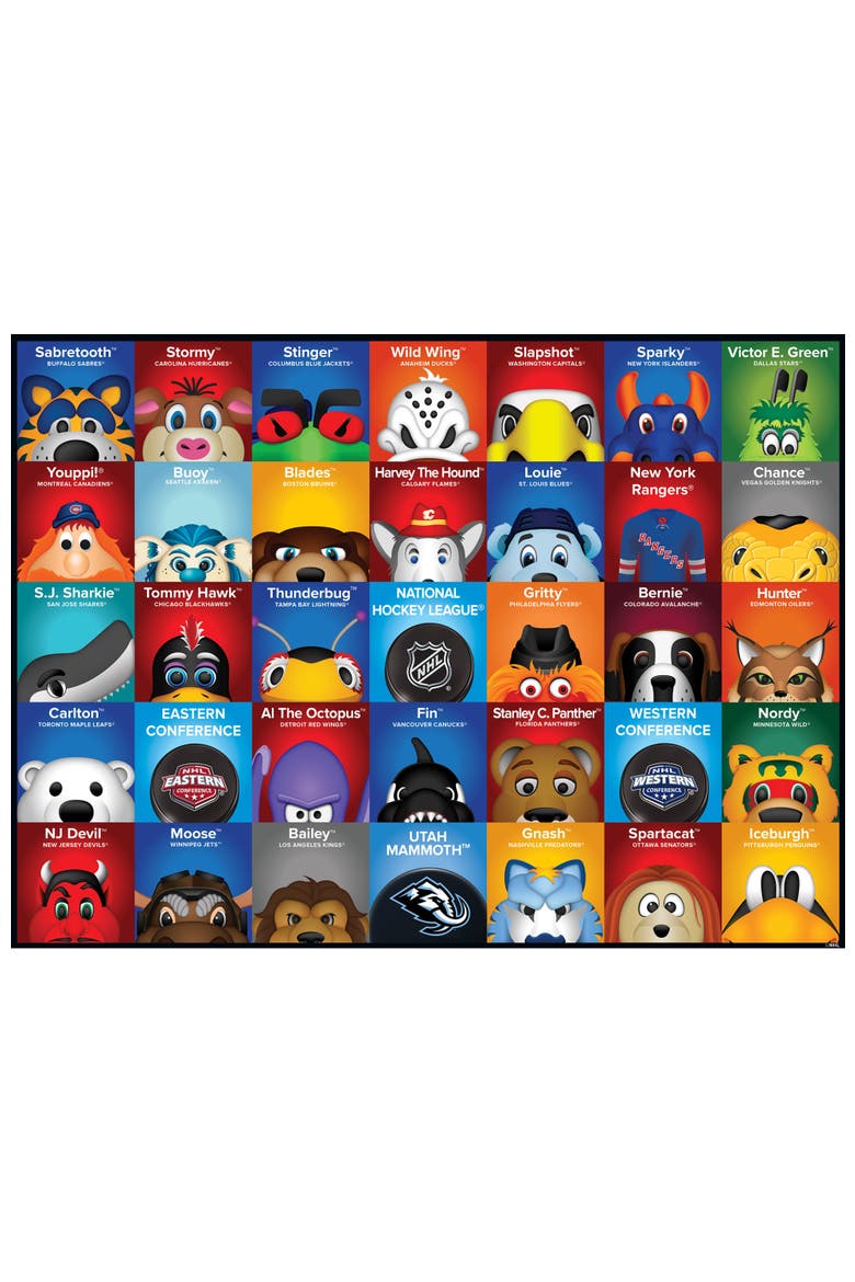 NHL Mascots 100 Piece Jigsaw Puzzle, Alternate, color, Multicolor