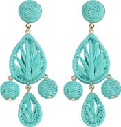 Panacea Raffia Teardrop Earrings