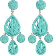 Panacea Raffia Teardrop Earrings