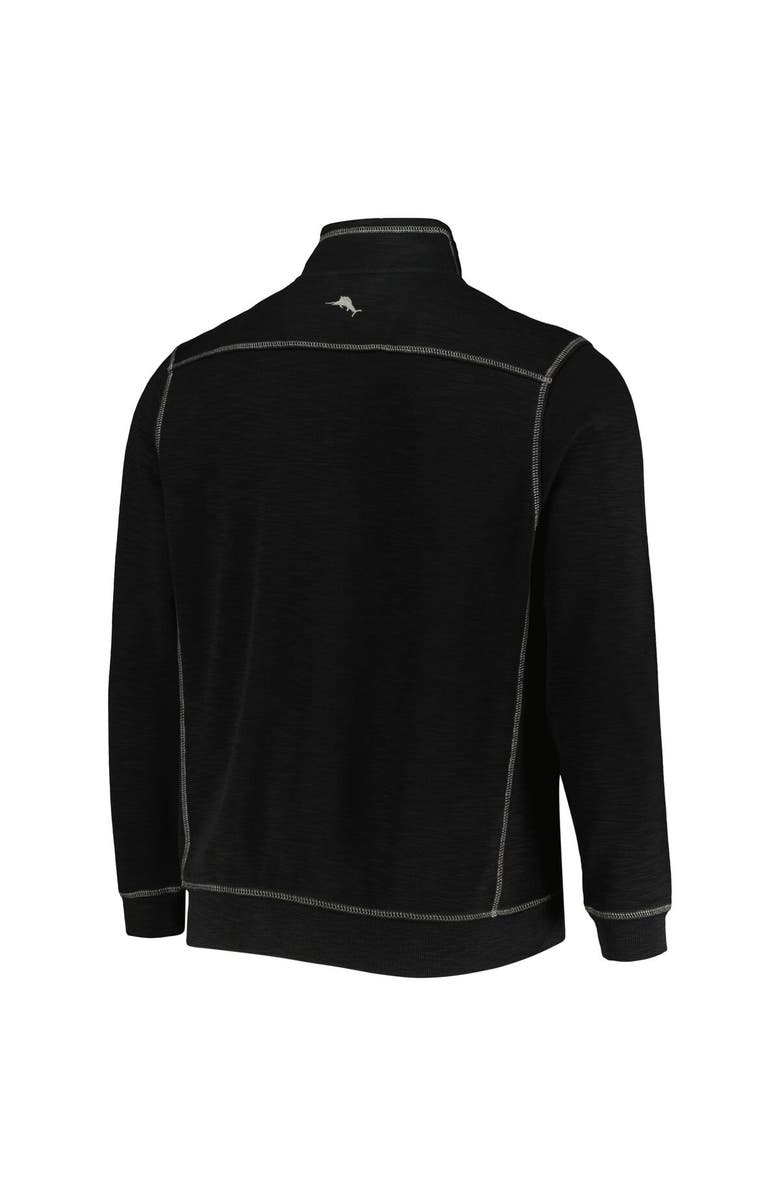 Tommy Bahama Men's Tommy Bahama Black Ohio State Buckeyes Sport Tobago Bay Tri-Blend Mock Neck Half-Zip Jacket, Alternate, color,