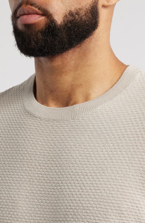 Emporio Armani Short Sleeve Textured Wool Crewneck Sweater