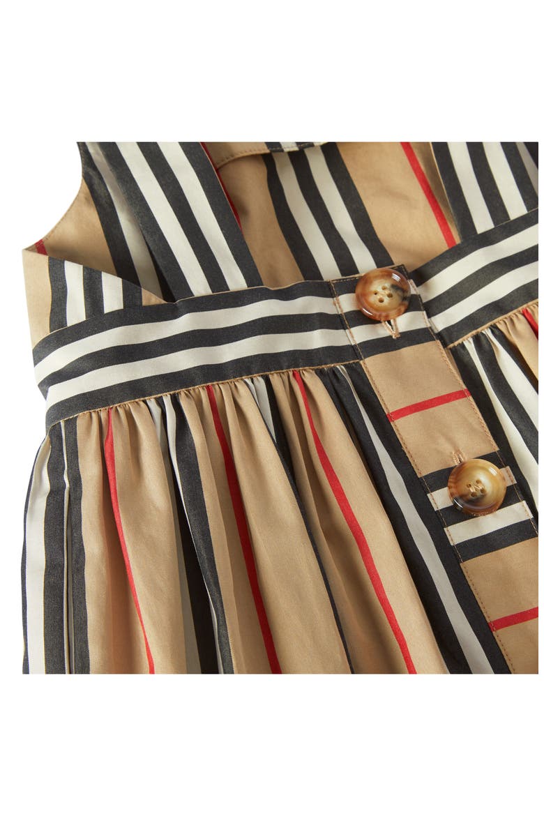 Astrid Icon Stripe Poplin Dress, Alternate, color, ARCHIVE BEIGE