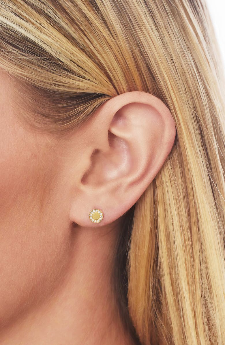 Bony Levy Kiera Diamond Medallion Stud Earrings, Alternate, color,