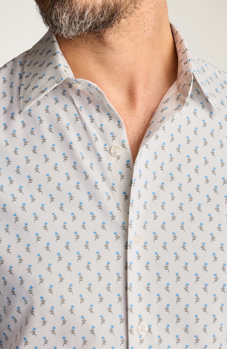 Bonobos Tech Slim Fit Floral Short Sleeve Performance Button-Up Shirt, Alternate, color, Casey Floral V2 C29