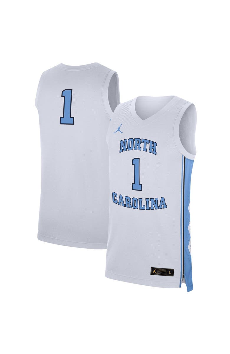 Jordan Brand Men's Jordan Brand White North Carolina Tar Heels Replica Jersey, Alternate, color, 