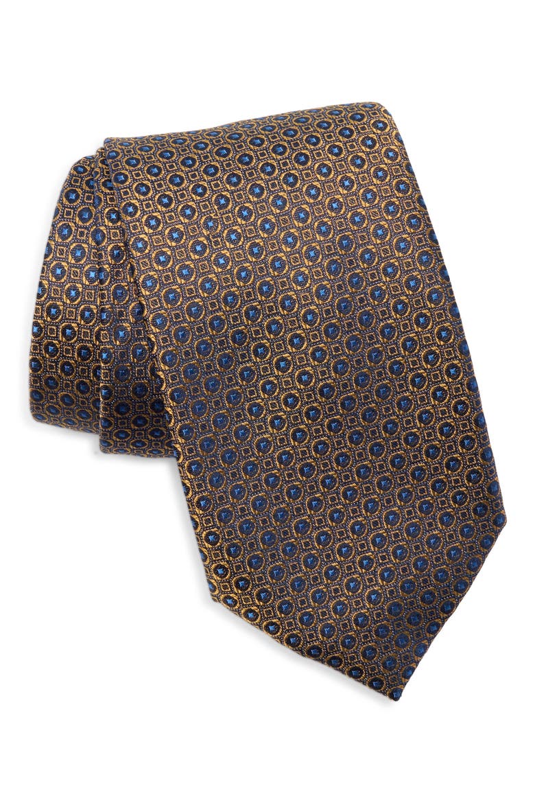Northburgh Silk Blend Neat Tie, Main, color, YELLOW