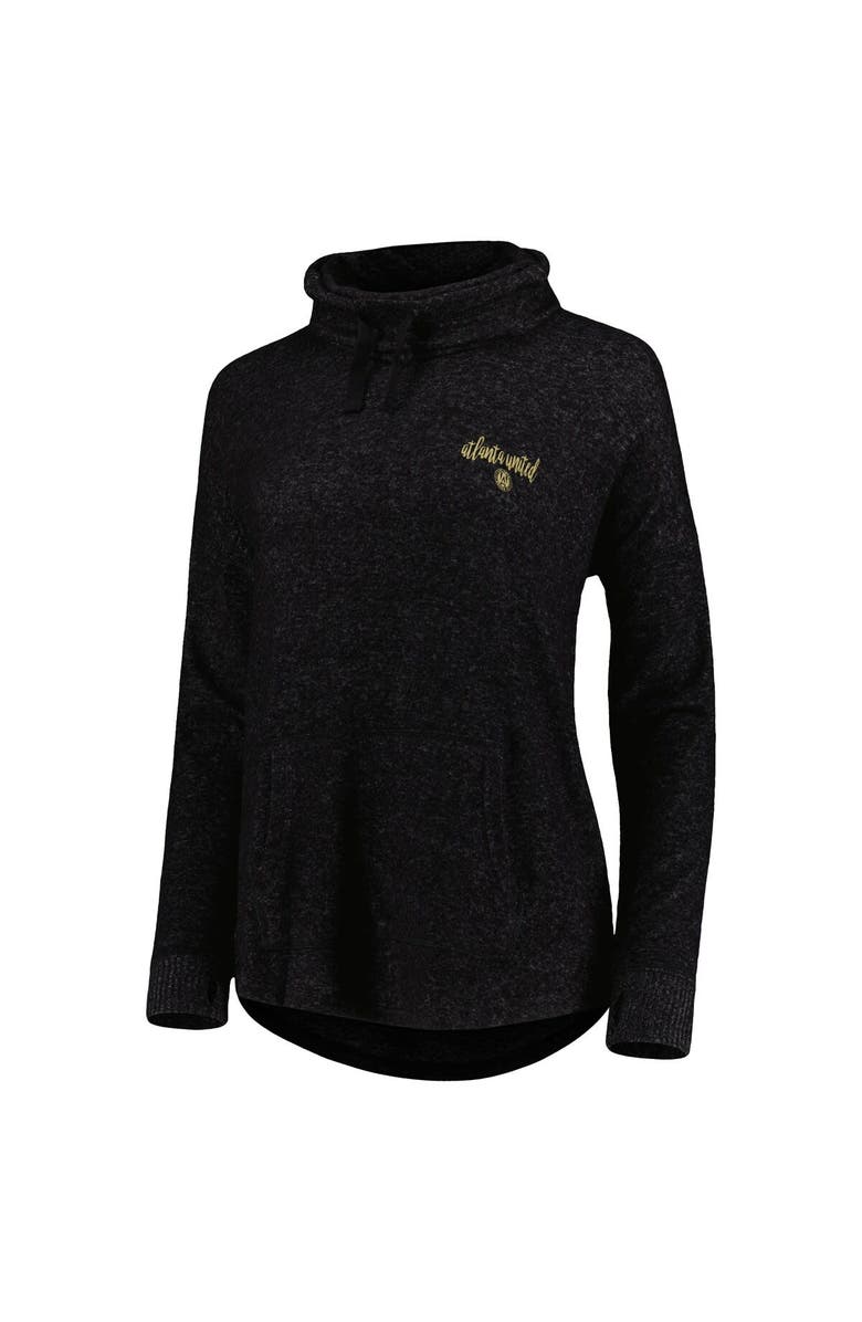 BOXERCRAFT Women's Heathered Black Atlanta United FC Cuddle Tri-Blend Pullover Sweatshirt, Alternate, color,