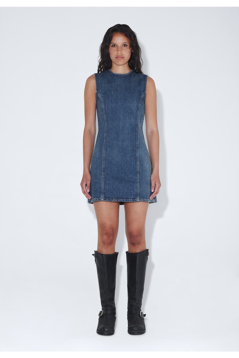 Calista Dress, Alternate, color, Bay Dark Used Vintage