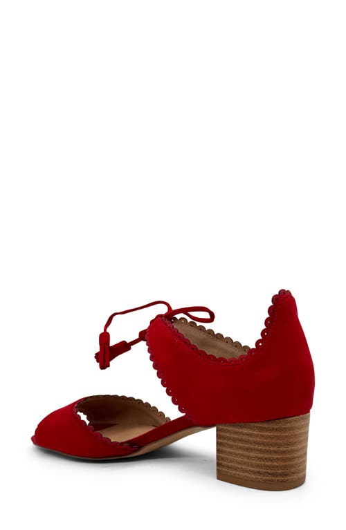 Chelsea Crew Casino Block Heel Sandal In Red Micro