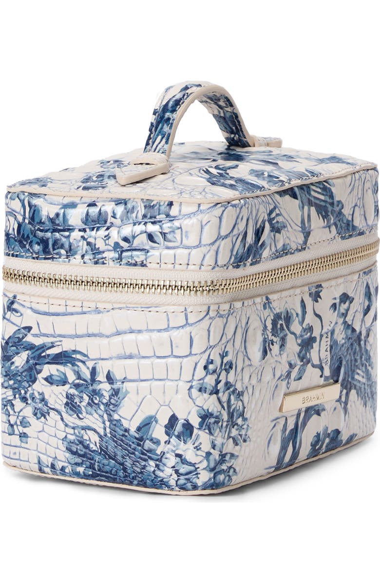 Brahmin Small Charmaine Croc Embossed Leather Train Case, Alternate, color,