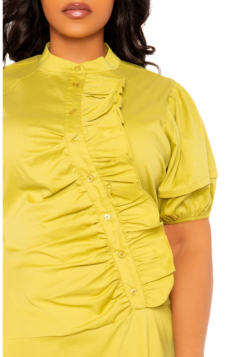 Asymmetric Ruffle Dress, Alternate, color, PISTACHIO