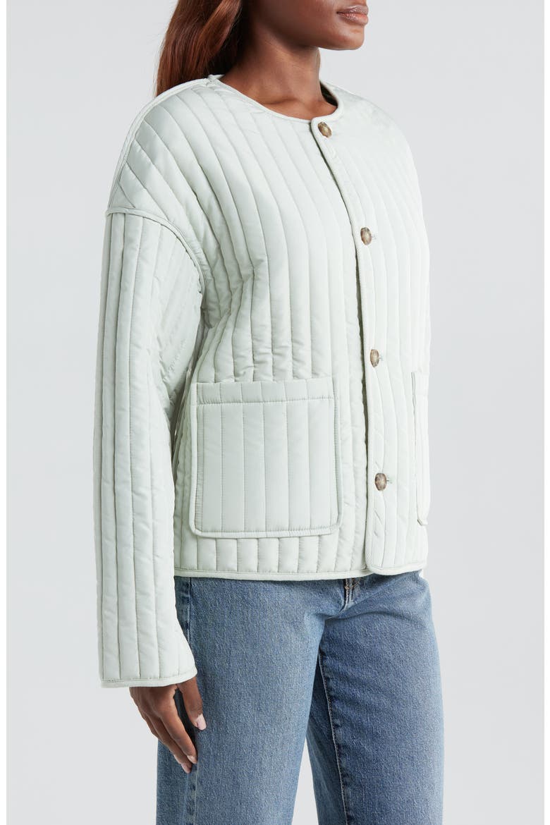 Reversible Quilted Jacket, Alternate, color, MINT AND GREEN FLORAL