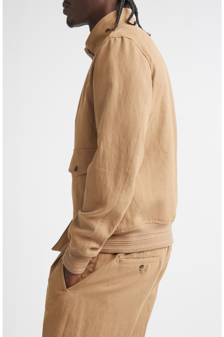 Barracuta Linen Bomber Jacket, Alternate, color, PASTEL BROWN