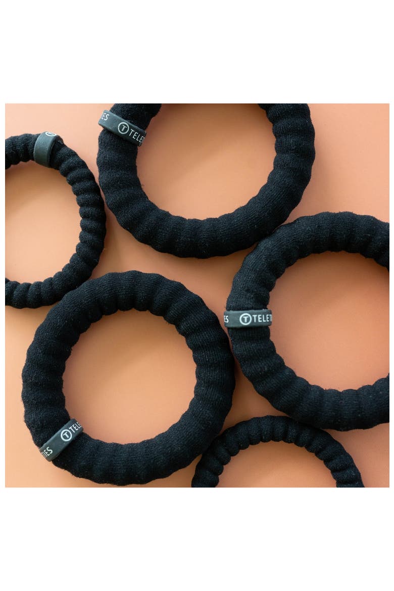 Small Nylon Hair Ties, Alternate, color, Jet Black