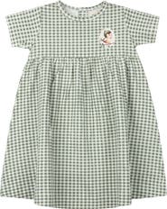 Ely's & Co. Gingham Owl Collection - Girls Short Sleeve Dress