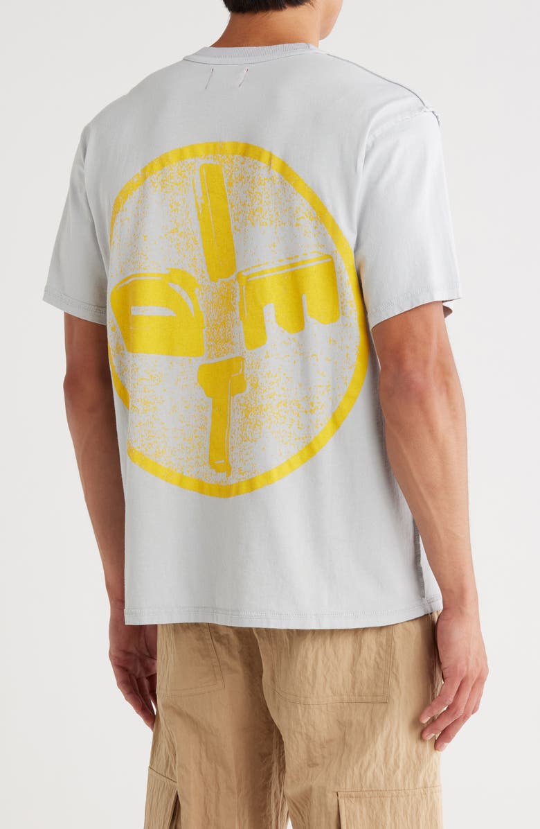 DIET STARTS MONDAY LA Graphic T-Shirt, Alternate, color, Washed Grey/ Yellow