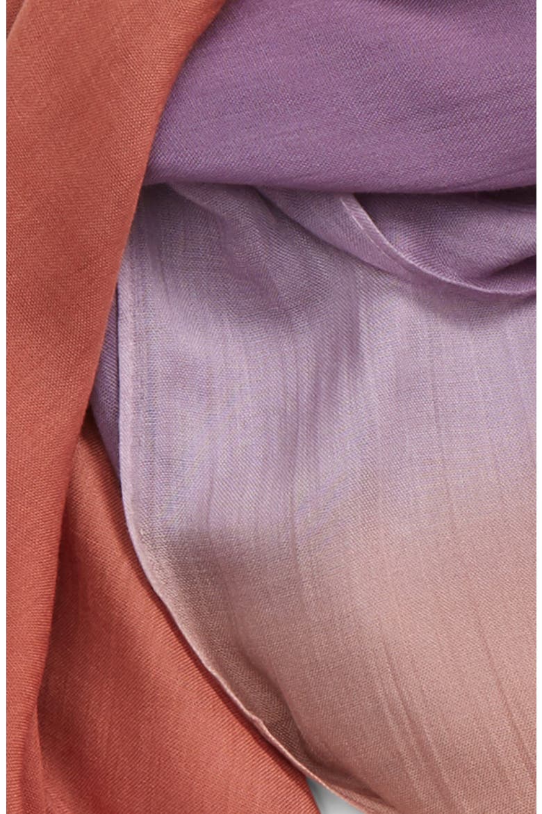 Fringe Trim Scarf, Alternate, color, DARK ORANGE