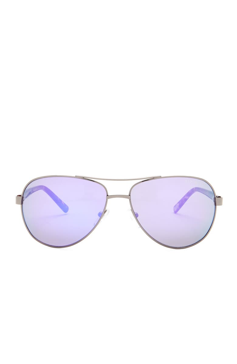 Ted Baker London 57mm Metal Frame Aviator Sunglasses, Main, color,