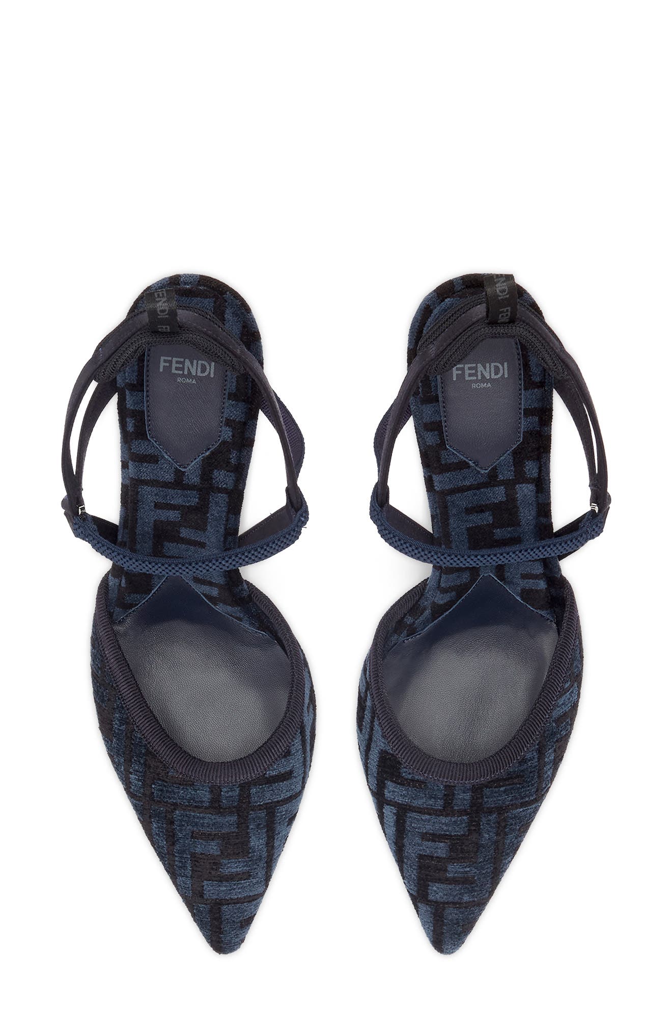 Fendi Colibrì FF Logo Pointed Toe Slingback Pump, Alternate, color, 