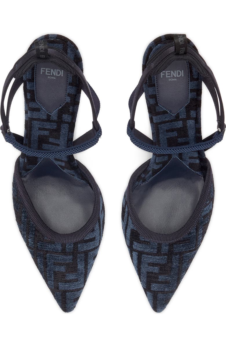 Fendi Colibrì FF Logo Pointed Toe Slingback Pump, Alternate, color,