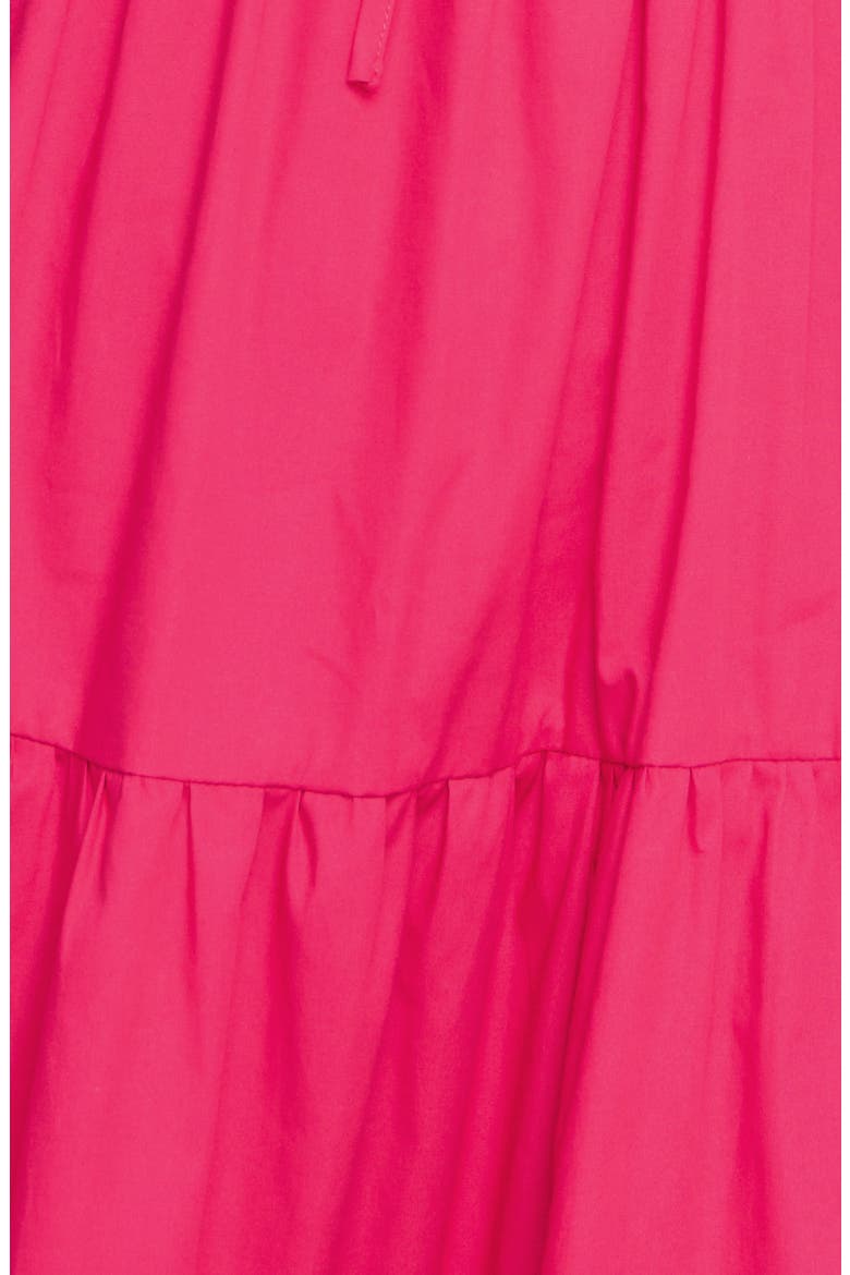 Puff Sleeve Tiered Maxi Dress, Alternate, color, FUCHSIA