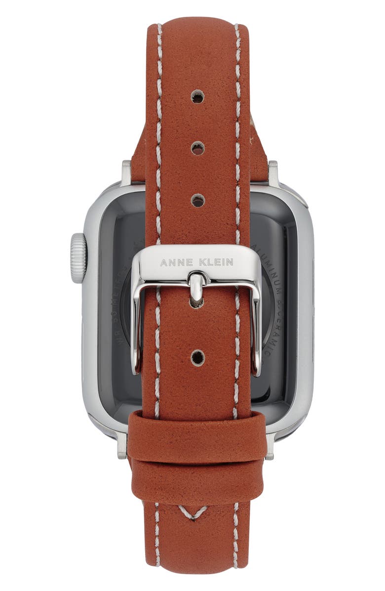 Anne Klein Leather 12.7mm Apple Watch<sup>®</sup> Watchband, Alternate, color, 
