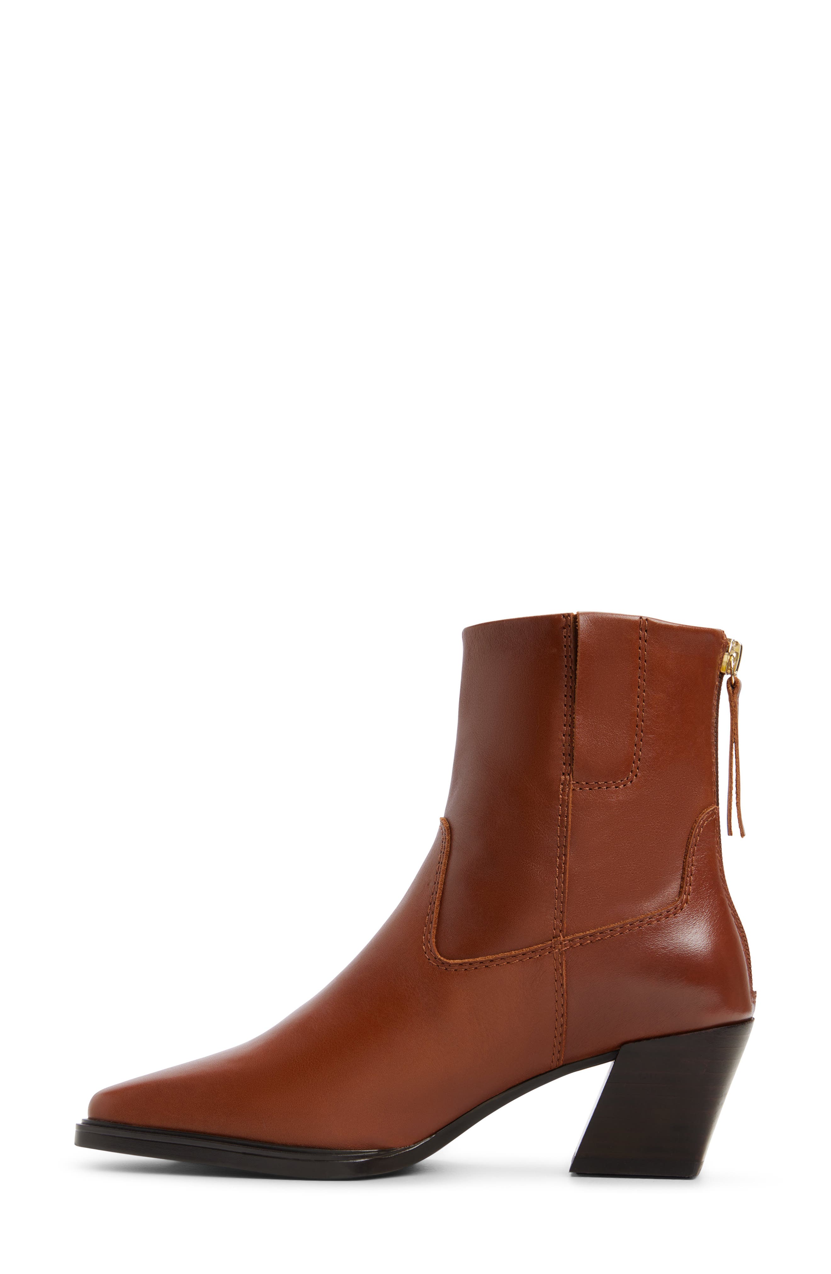 Ybiraweth Leather Bootie, Alternate, color, MEDIUM BROWN