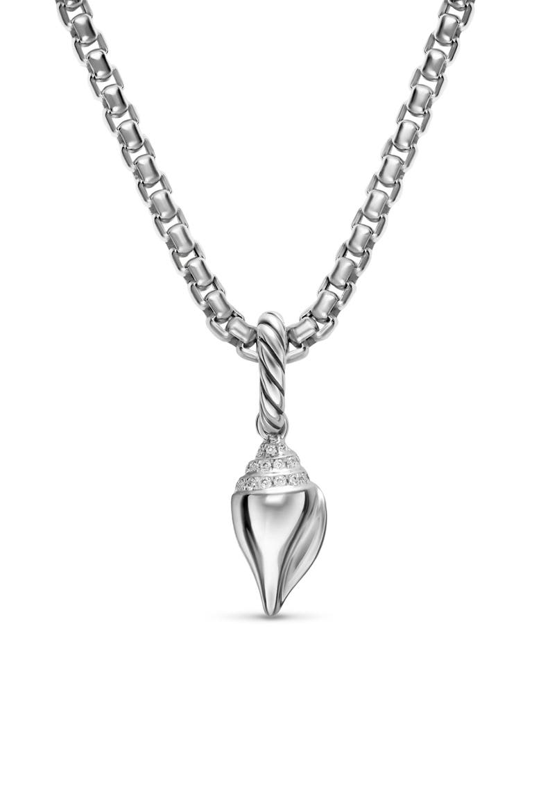Petite Pavhell Amulet in Sterling Silver with Diamonds, Alternate, color, SILVER PAVE