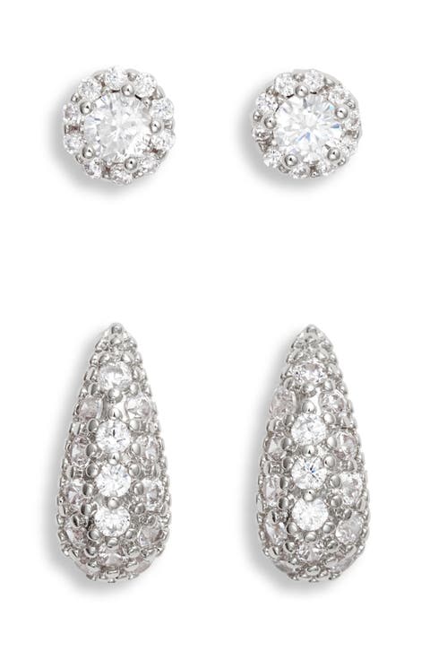 Demi Fine Set of 2 Stud Earrings